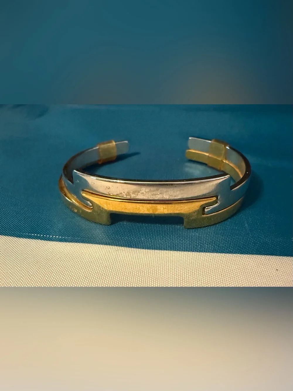 Avon Two-Tone Metal Cuff Bracelet - Gold & Silver